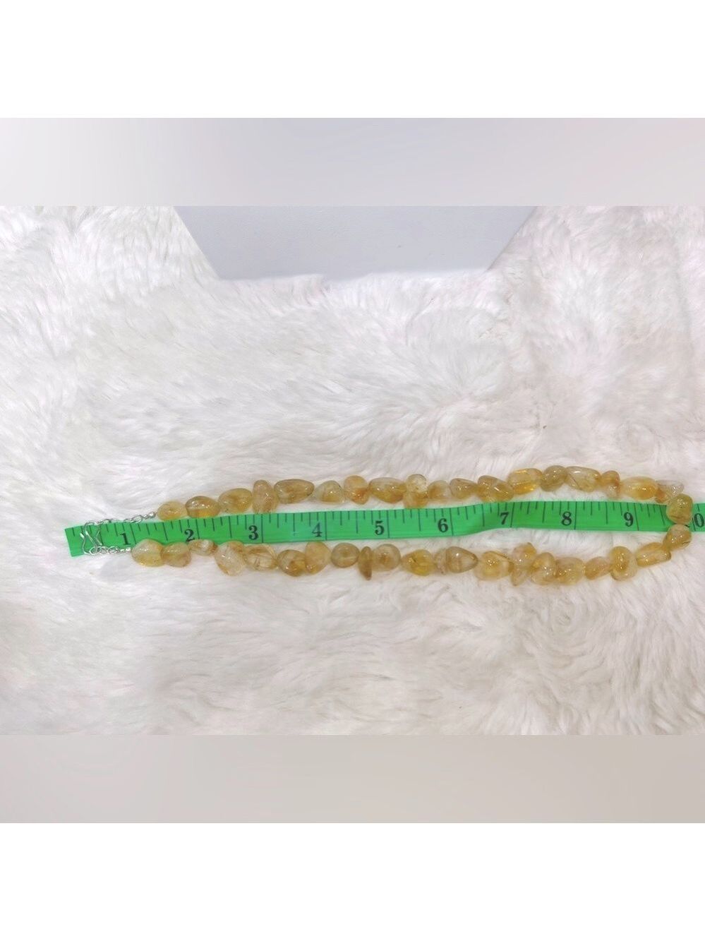 Citrine Raw Stones 925 Silver Gemstone Necklace 19” - Picture 4 of 5